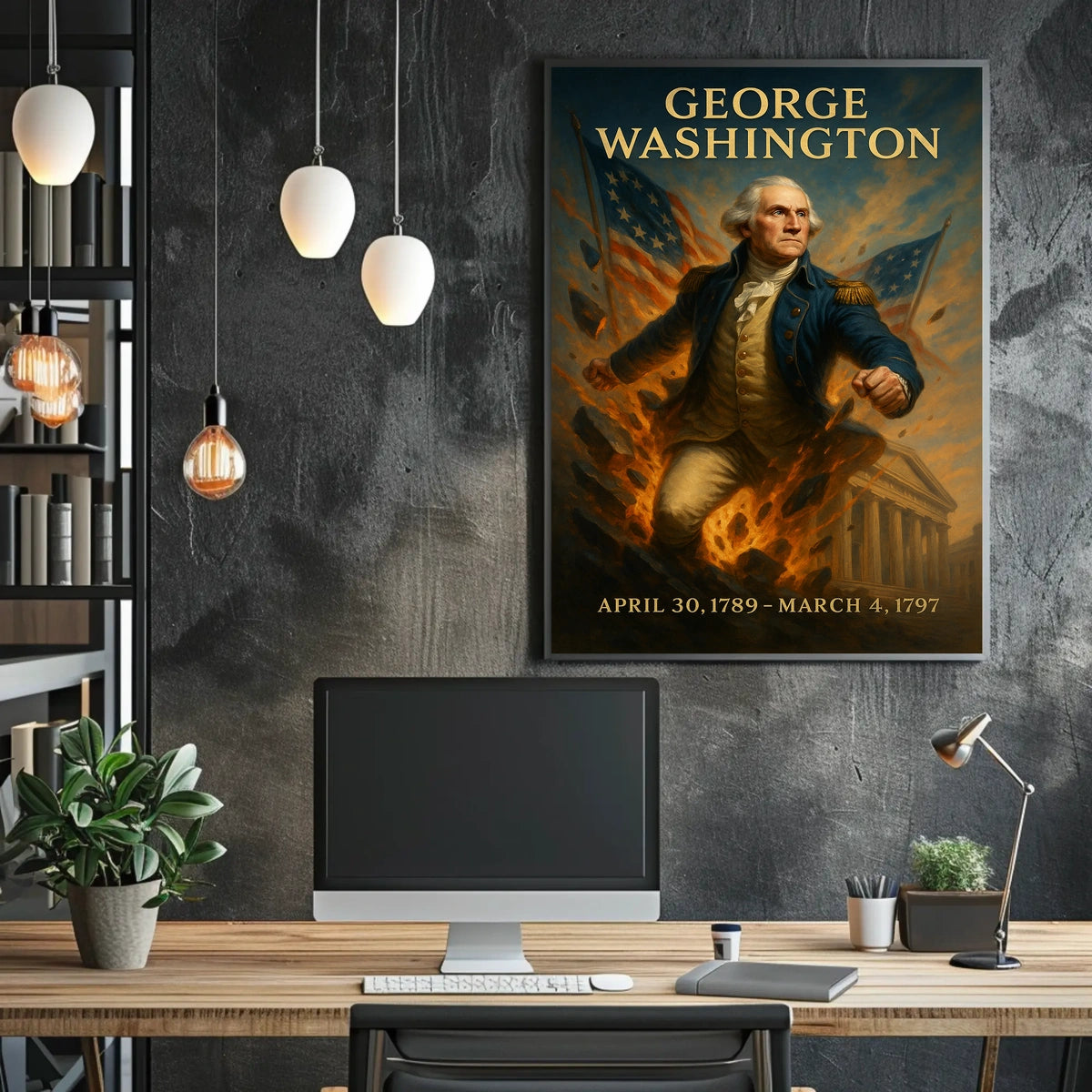 George Washington Vintage Patriotic Historical Poster