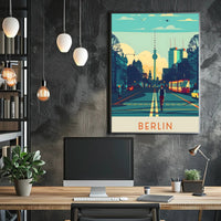 Berlin Skyline Illustration Poster