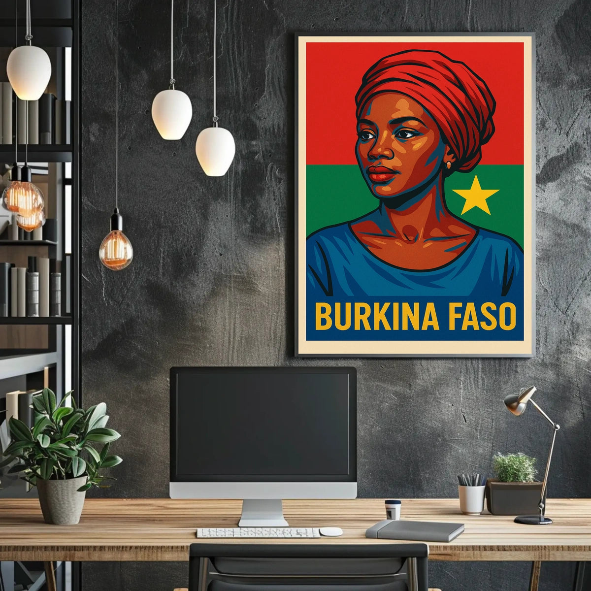 Burkina Faso Cultural Portrait Poster