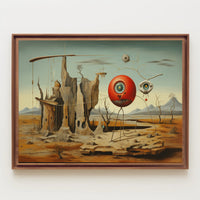 Surreal Eye-Landscape Futuristic Sci-Fi Art Poster
