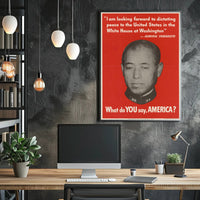U.S. Wartime Propaganda Poster Featuring Admiral Yamamoto Poster PosterGoat