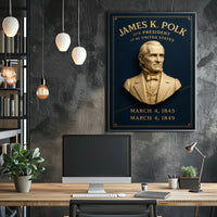 James K. Polk Vintage Historical Presidential Poster PosterGoat