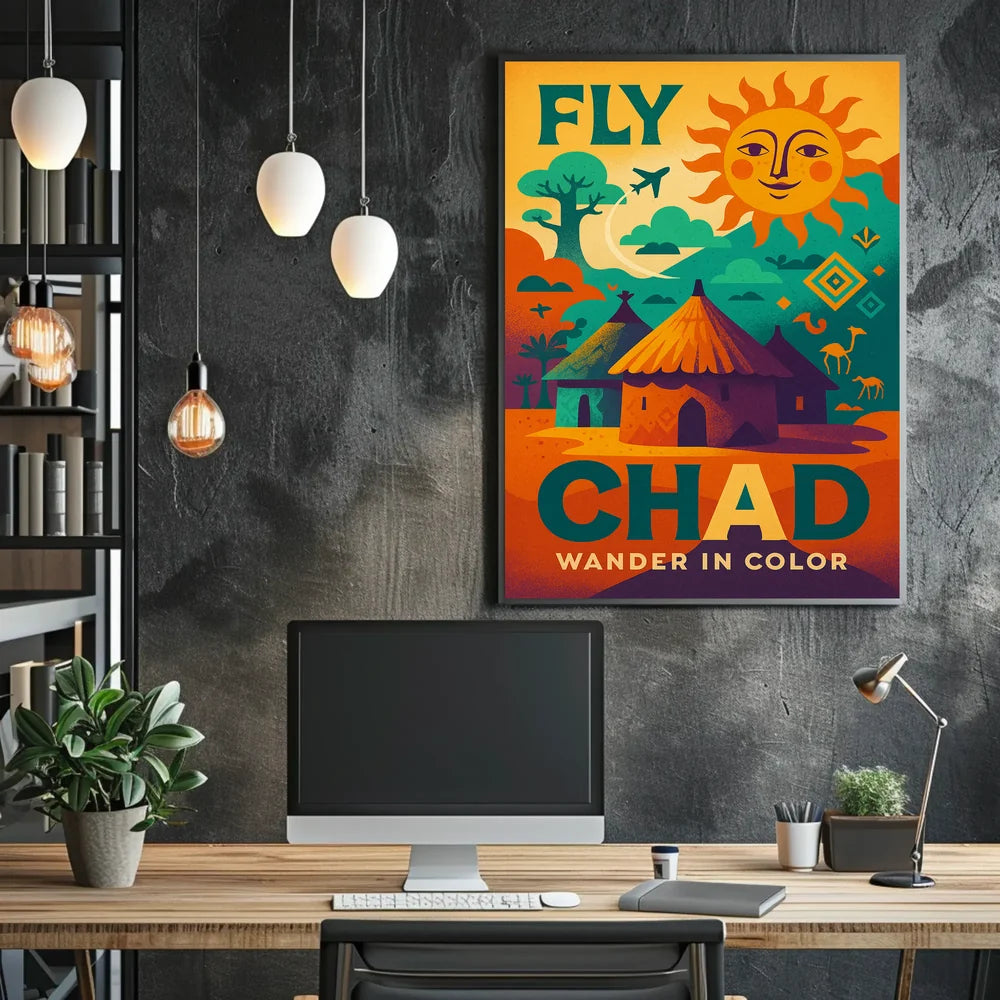 Chad Adventure Retro Travel Poster PosterGoat