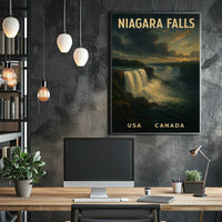Niagara Falls Vintage Landscape Travel Collector Poster