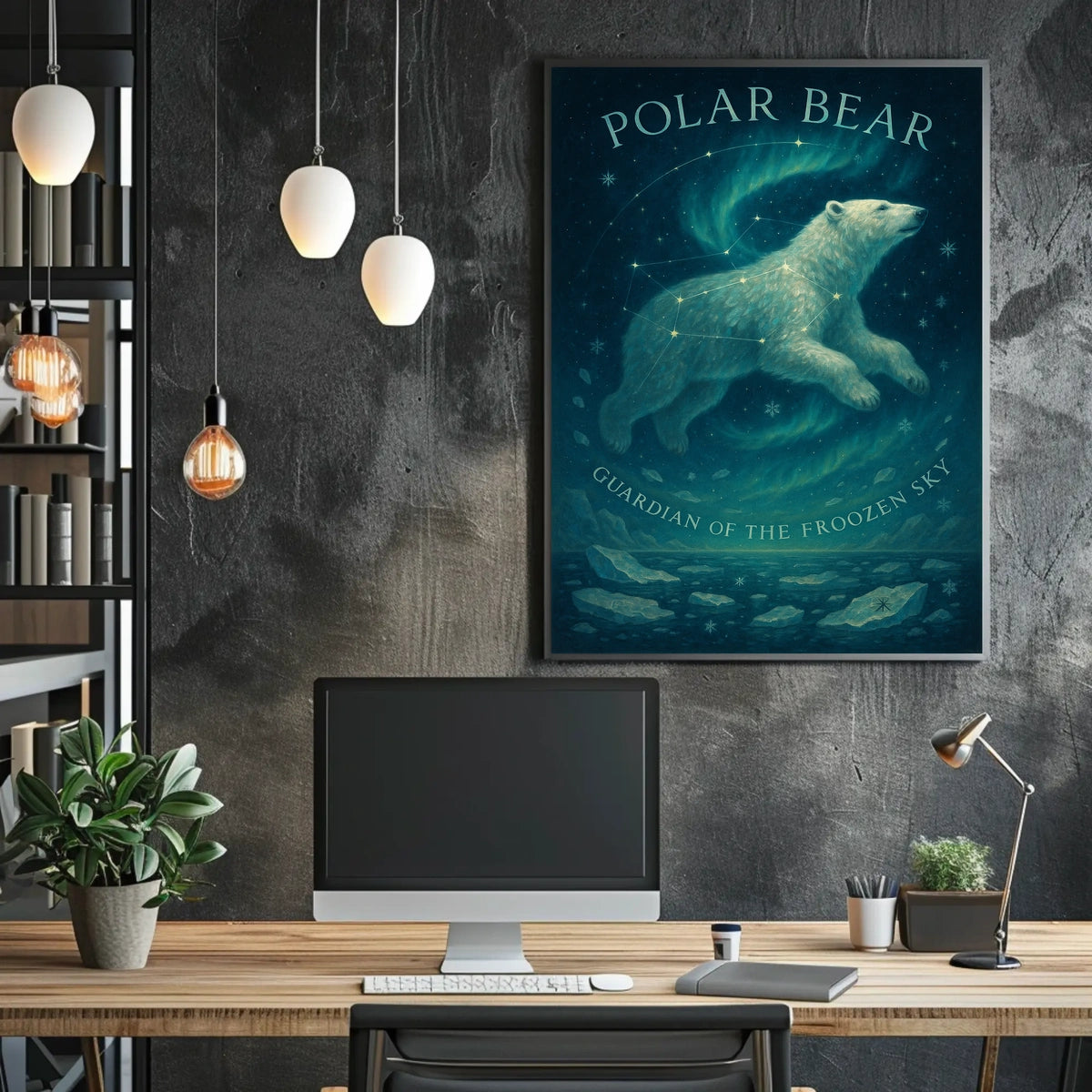 Polar Bear Guardian of the Frozen Sky Poster