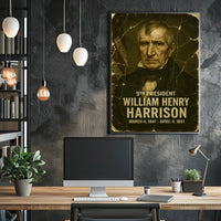 William Henry Harrison 9th President of the United States Damaged Photograph Poster