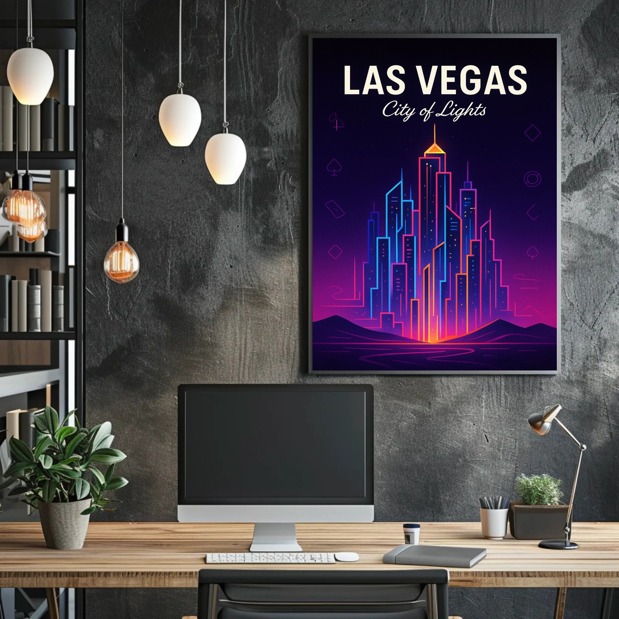 Las Vegas City of Lights Poster PosterGoat
