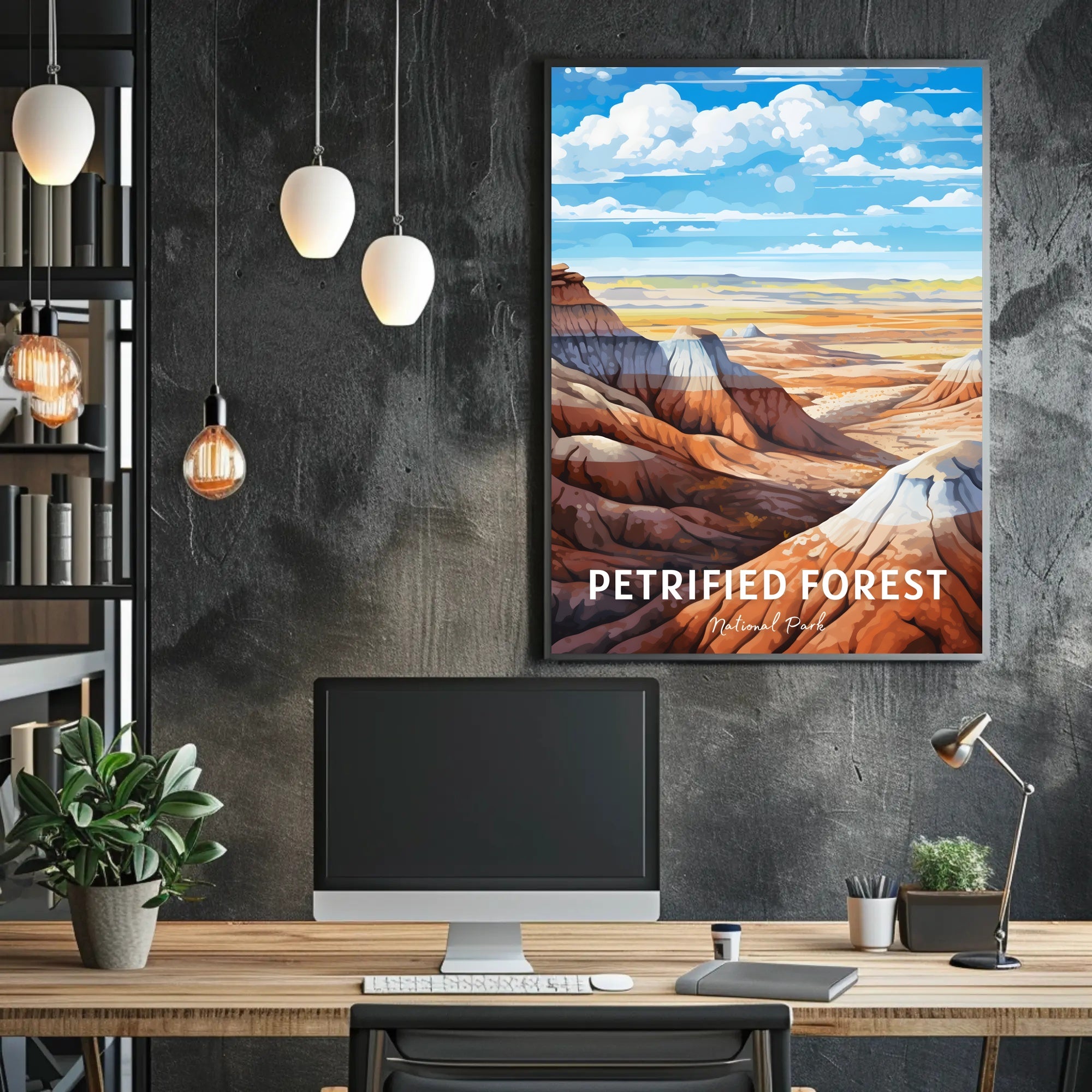 Petrified Forest National Park Vintage Travel Poster