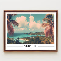 Stunning St. Barth Coastal Escape Travel Poster