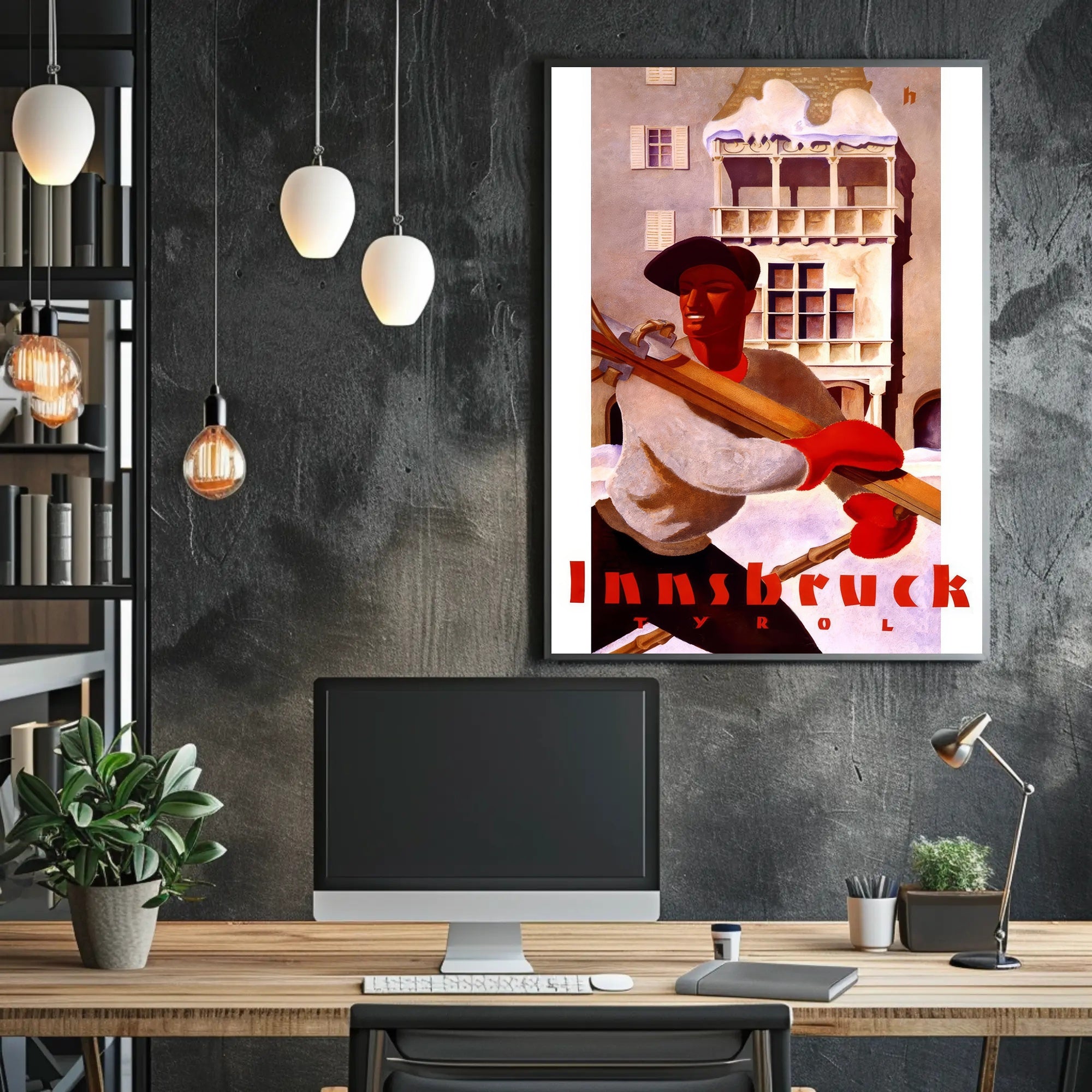 Innsbruck Tyrol Vintage Ski Travel Adventure Poster PosterGoat