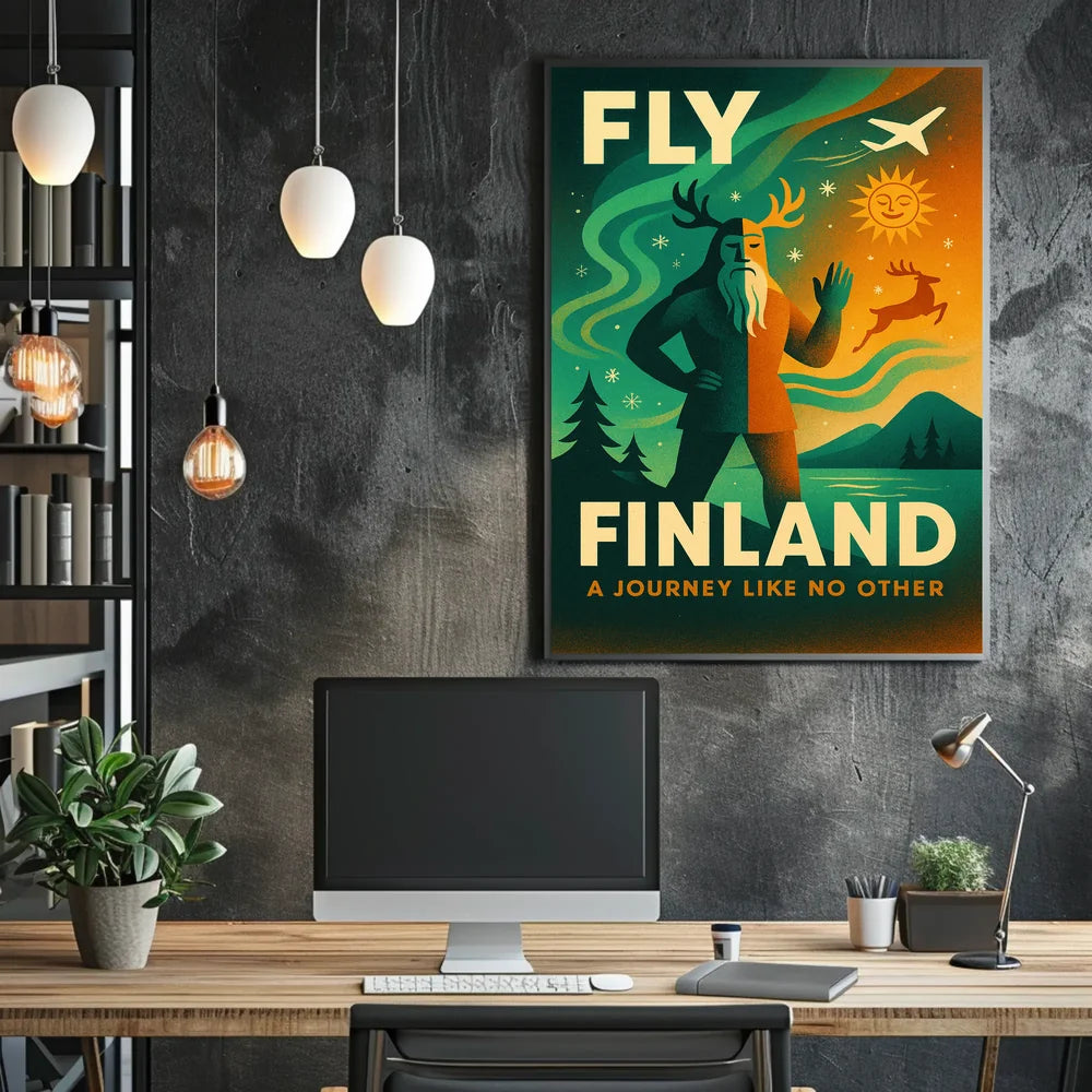Vibrant Finland Travel Adventure Art Poster - Travel Poster PosterGoat
