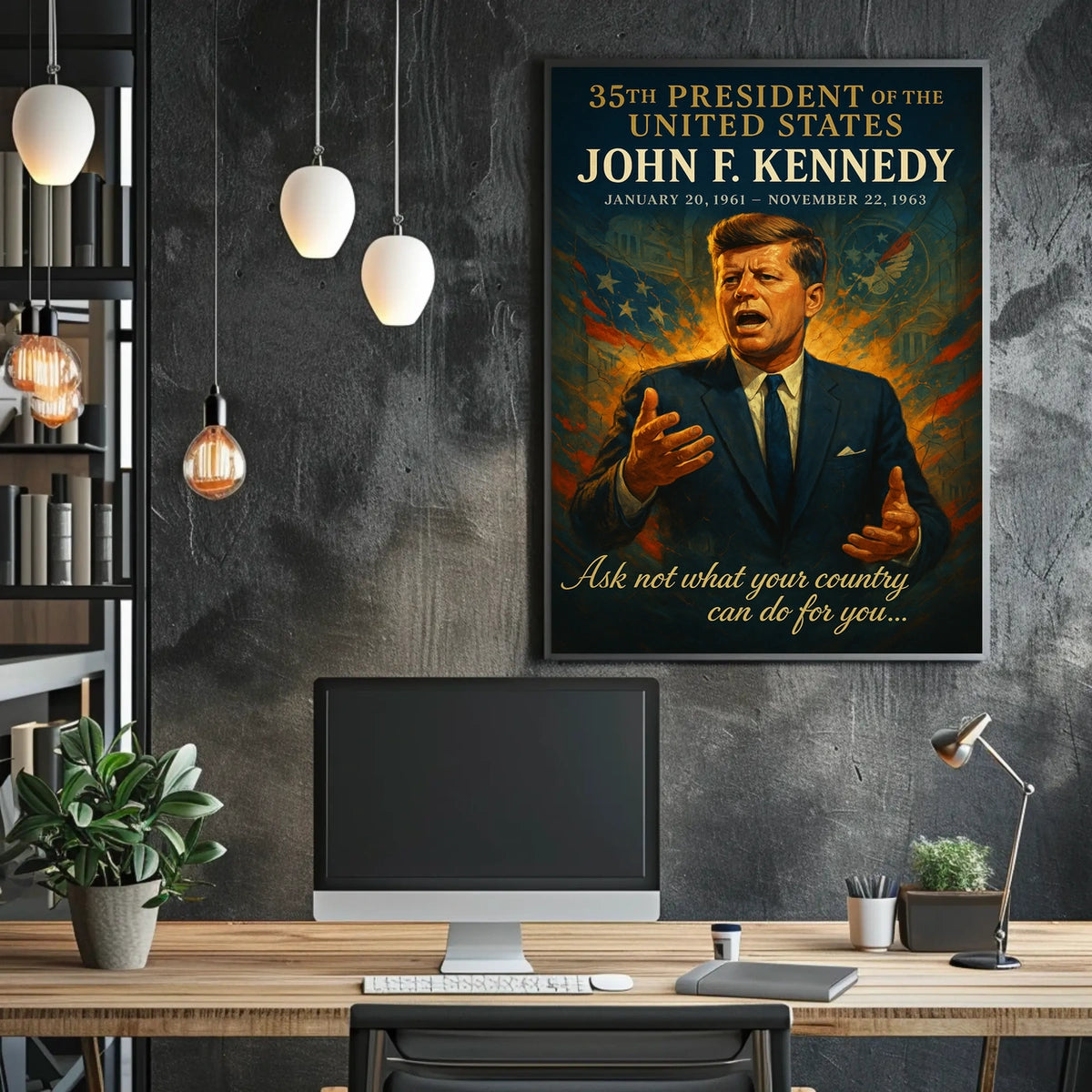 John F. Kennedy 35th President Poster