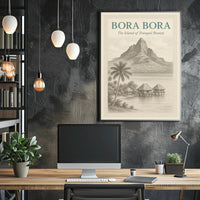 Bora Bora Vintage Travel Poster PosterGoat