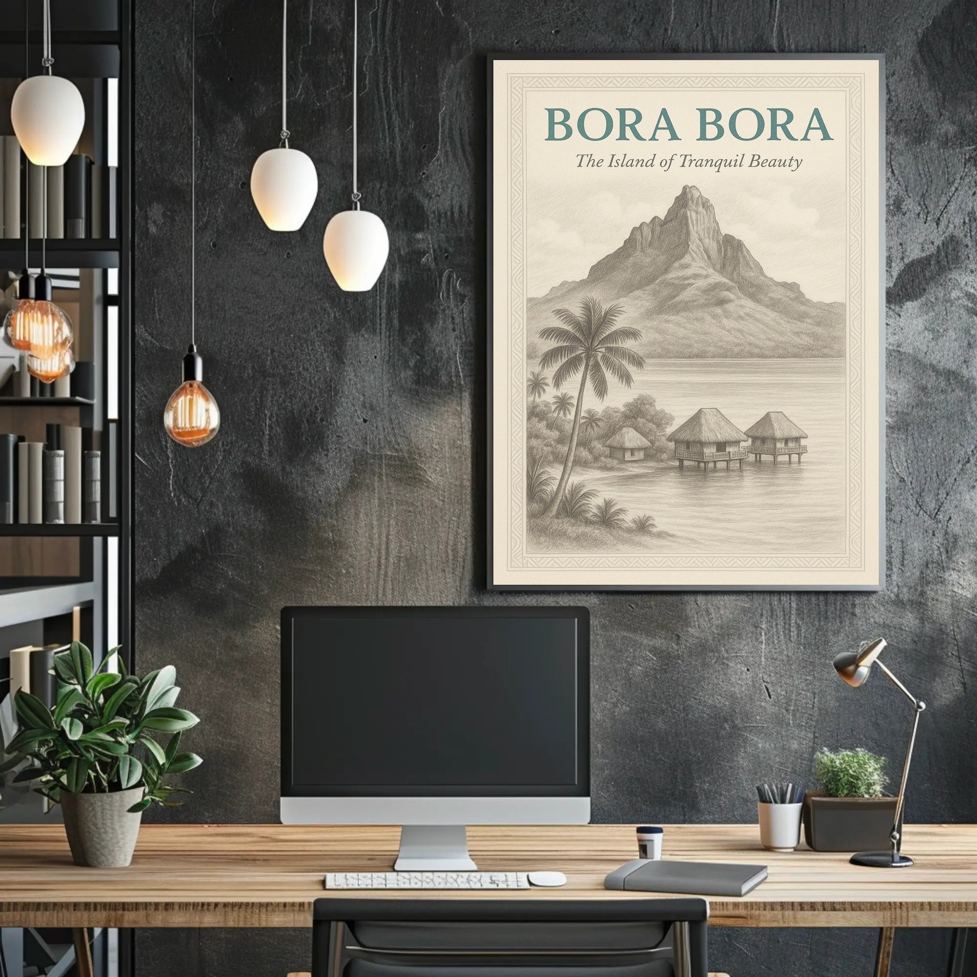 Bora Bora Vintage Travel Poster PosterGoat