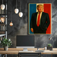 Presidential Portrait in Red, White, and Blue Poster PosterGoat