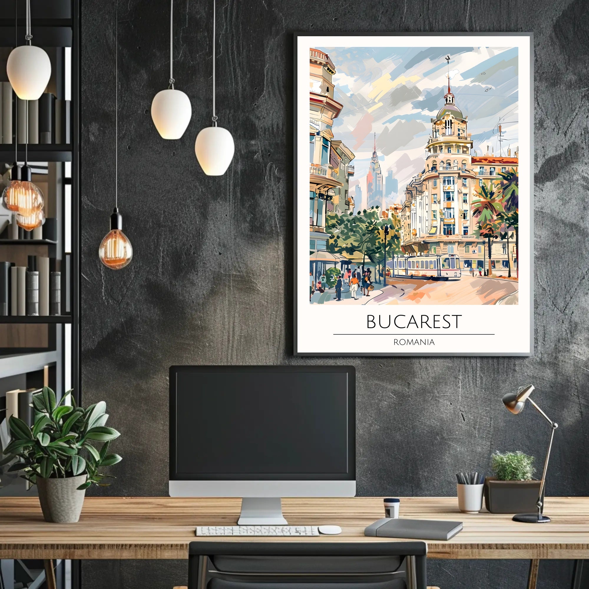 Bucarest Cityscape Poster PosterGoat