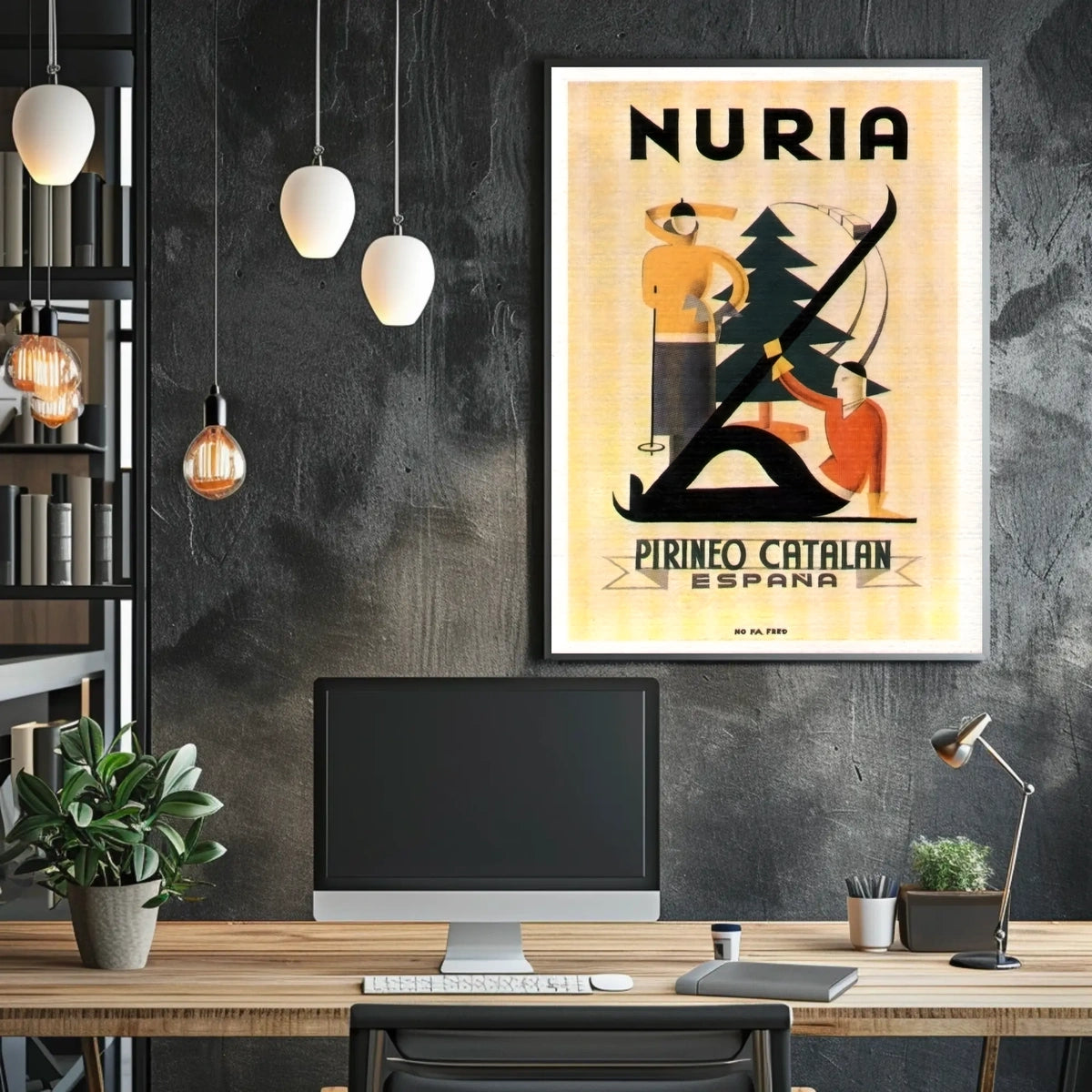 Núria Pyrenees Catalan Travel Poster