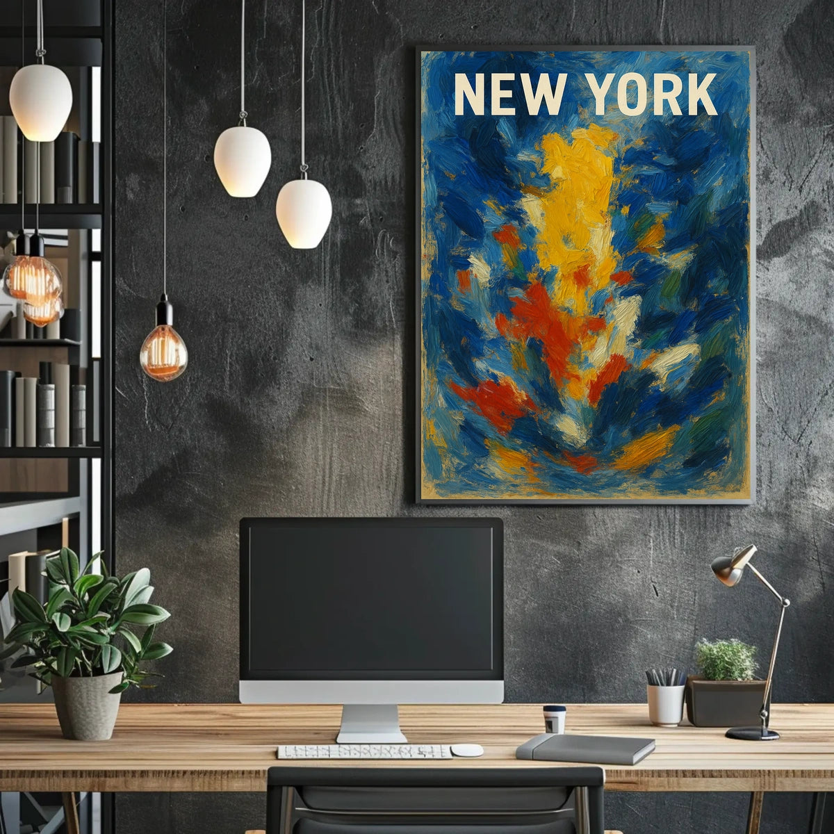 New York Abstract Expressionism Poster For Modern Decor