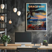 Cruise into Paradise: Vintage Caribbean Travel Poster PosterGoat