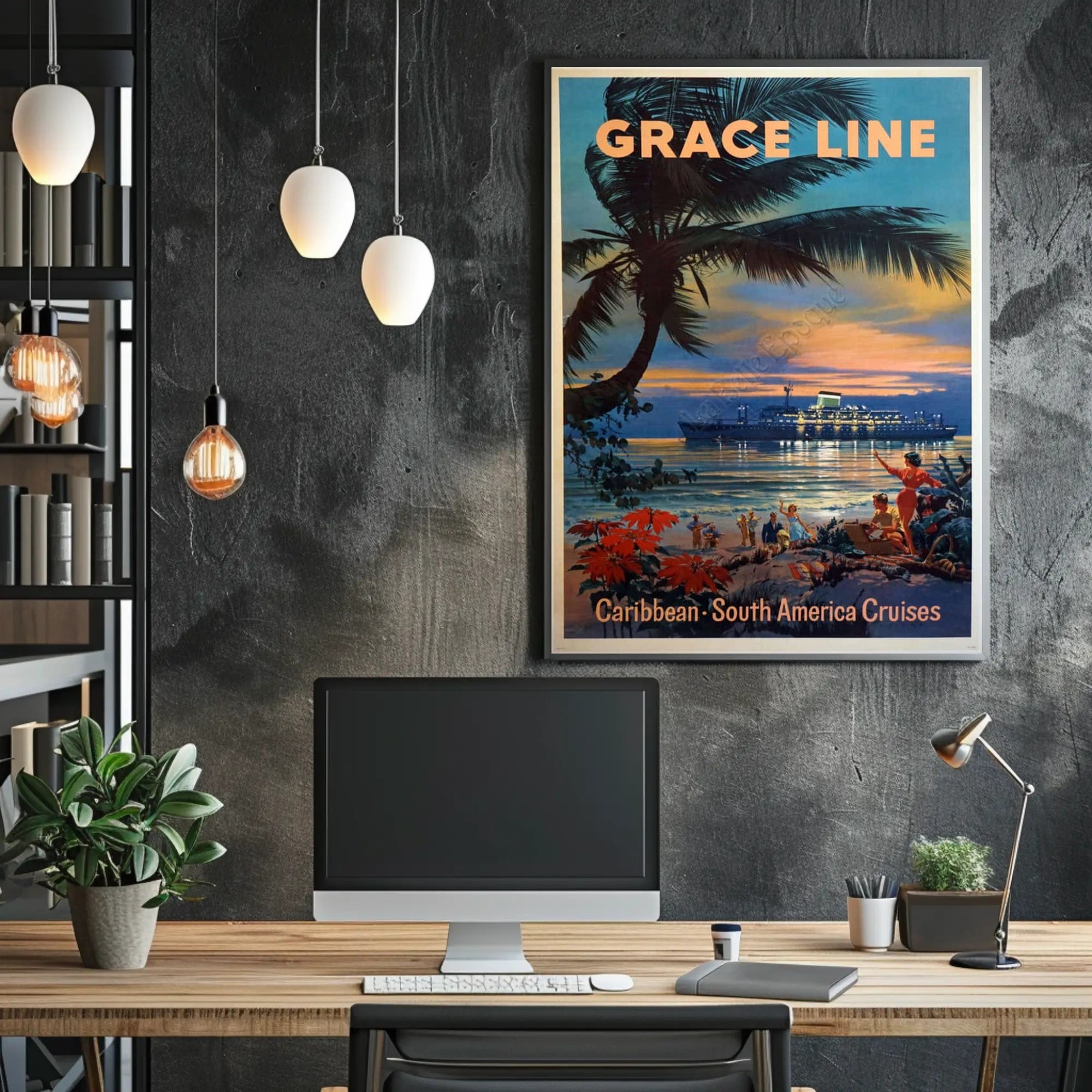 Cruise into Paradise: Vintage Caribbean Travel Poster PosterGoat