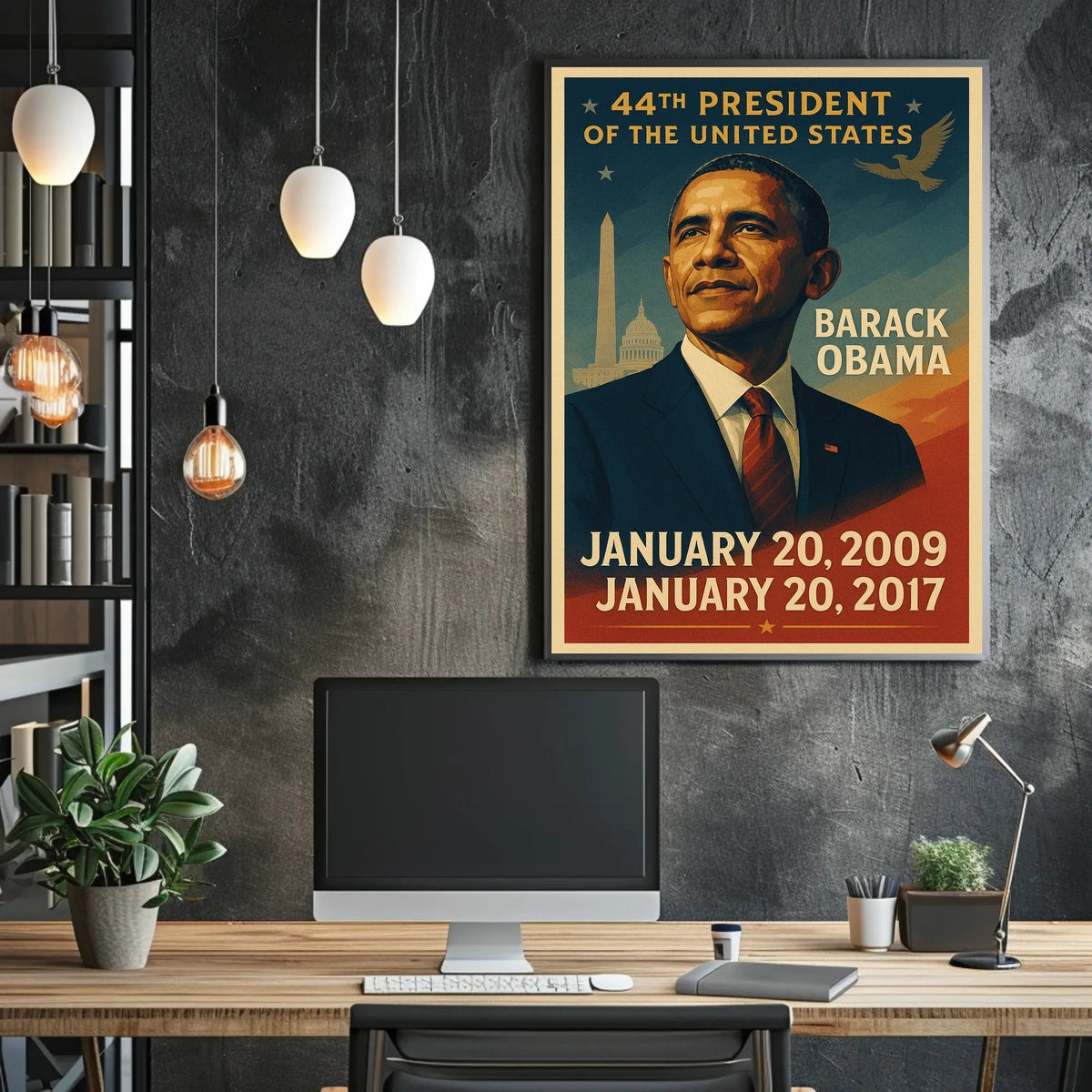Barack Obama Inspirational Presidential Era Historical Poster