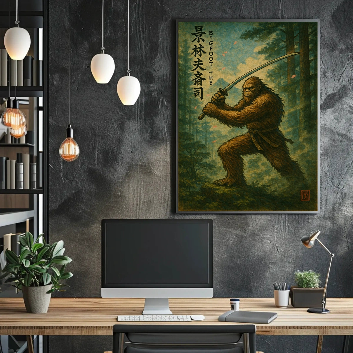 Bigfoot the Samurai Poster