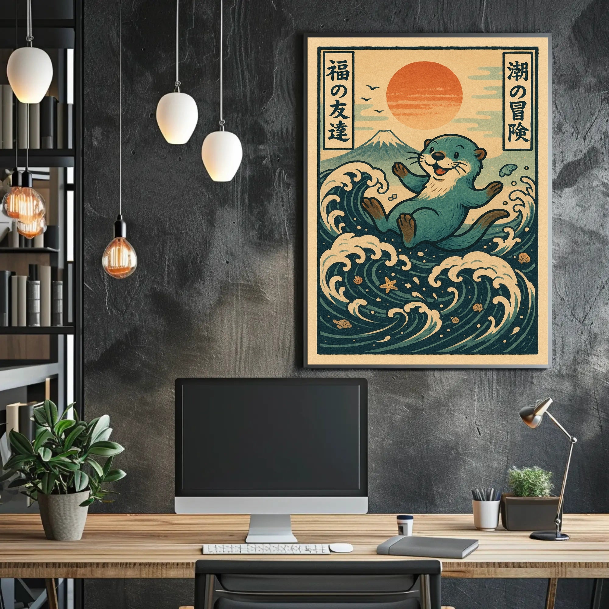 Otters Ocean Adventure Poster PosterGoat