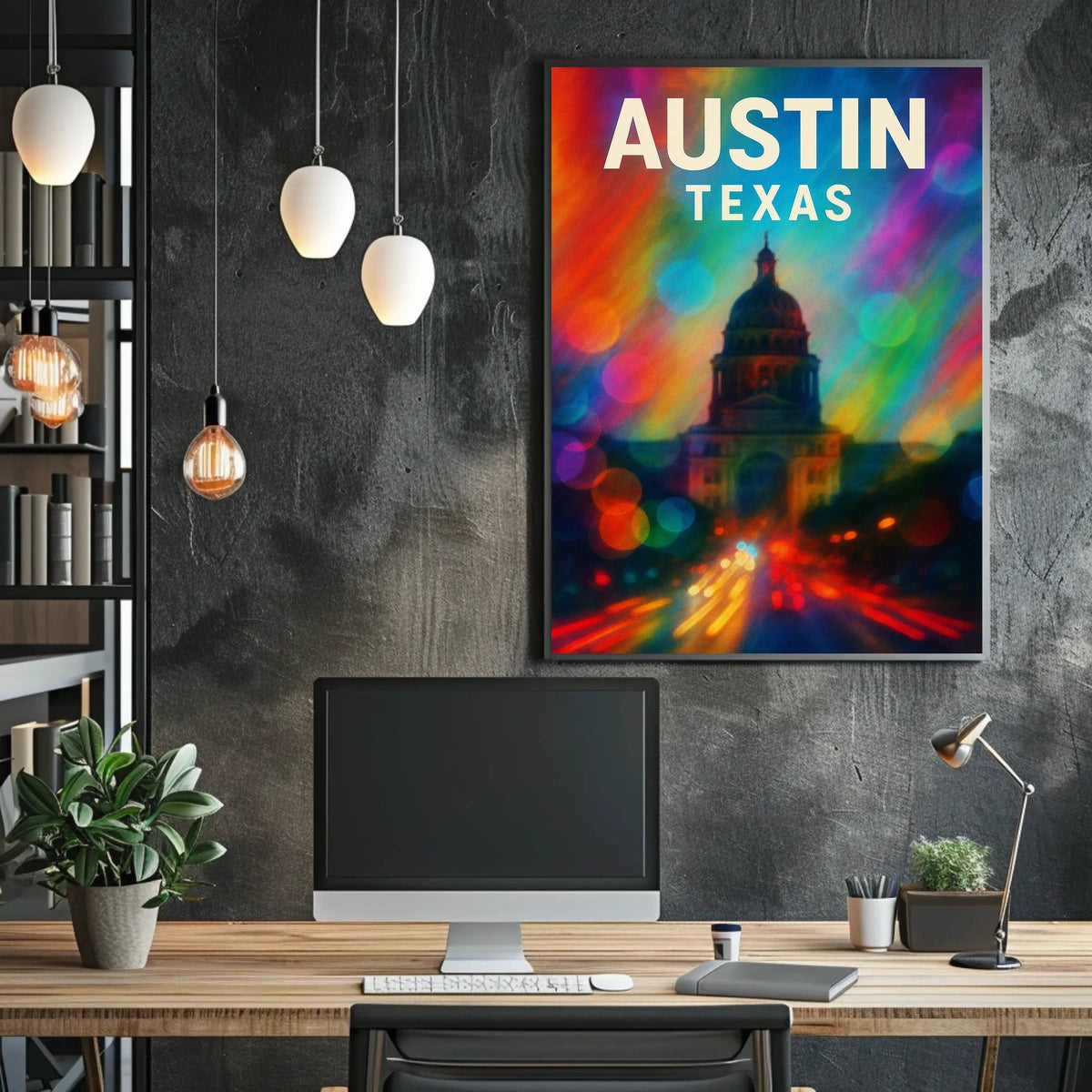 Austin, Texas Vibrant Cityscape Poster
