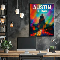 Austin, Texas Vibrant Cityscape Poster