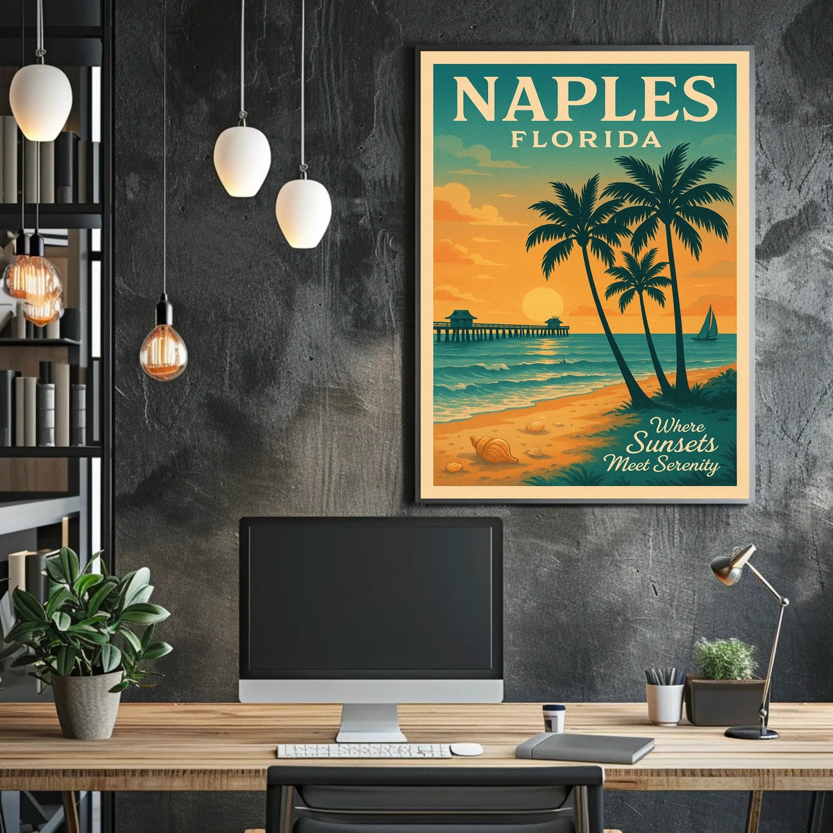 Naples, Florida Where Sunsets Meet Serenity Poster