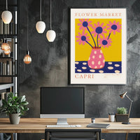 Flower Market Capri Poster