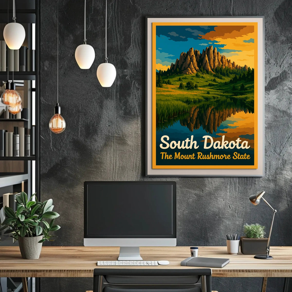 South Dakota The Mount Rushmore State Poster