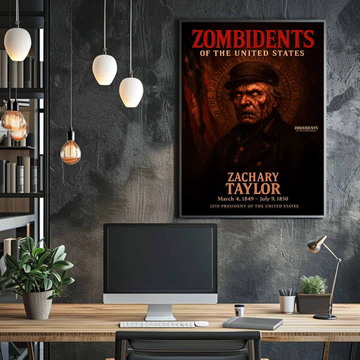 Zachary Taylor 12th President of the United States Zombidents Poster Series
