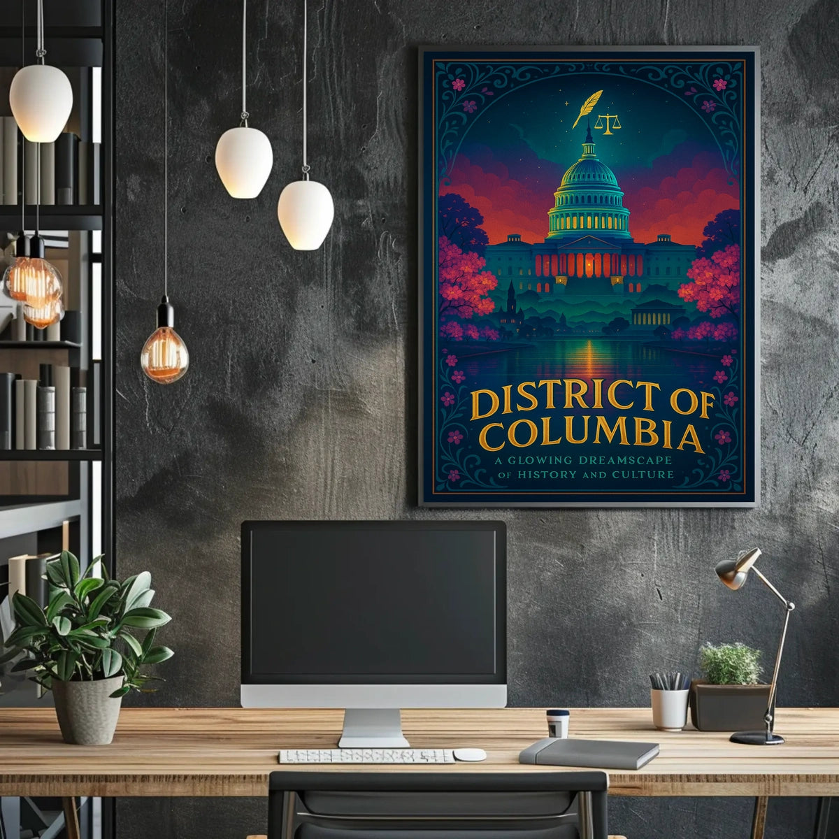 District of Columbia A Glowing Dreamscape Poster