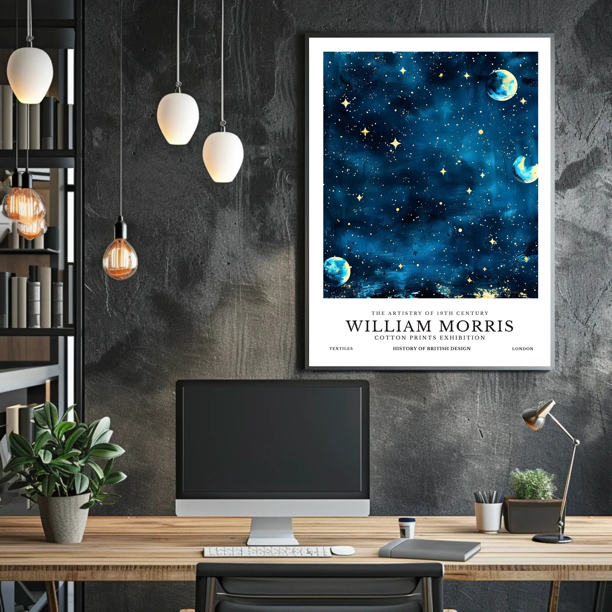 William Morris Cotton Prints Exhibition Poster