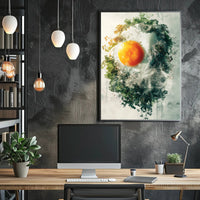 Sunny-Side-Up Egg Nature Fusion Art Poster PosterGoat