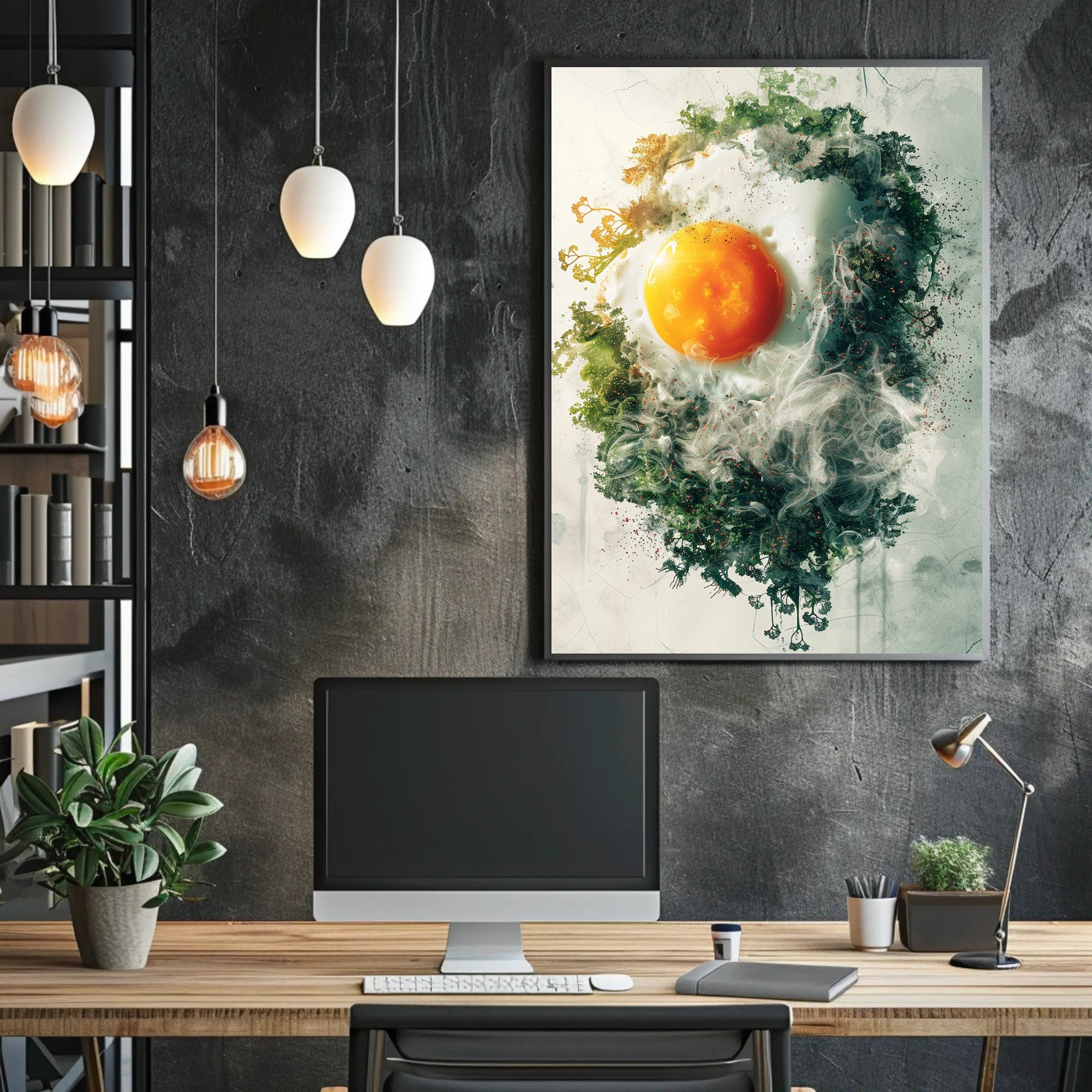 Sunny-Side-Up Egg Nature Fusion Art Poster PosterGoat