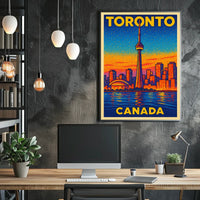 Toronto Skyline Art Poster