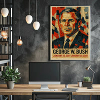 George W. Bush 43rd President of the United States Layered paper Collage Poster