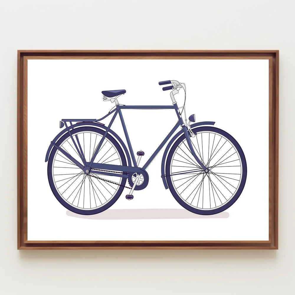 Vintage Bicycle Poster: Modern Retro Design