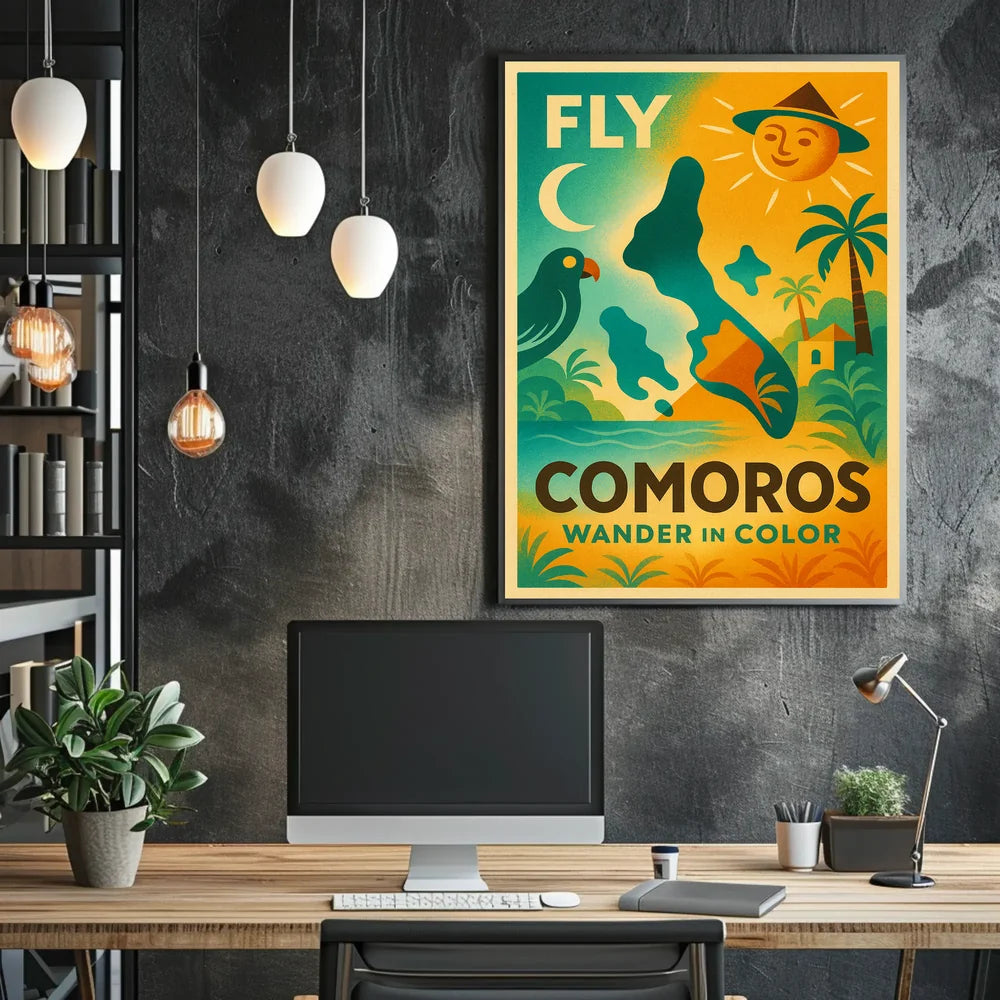 Tropical Adventure Awaits Comoros Travel Poster PosterGoat