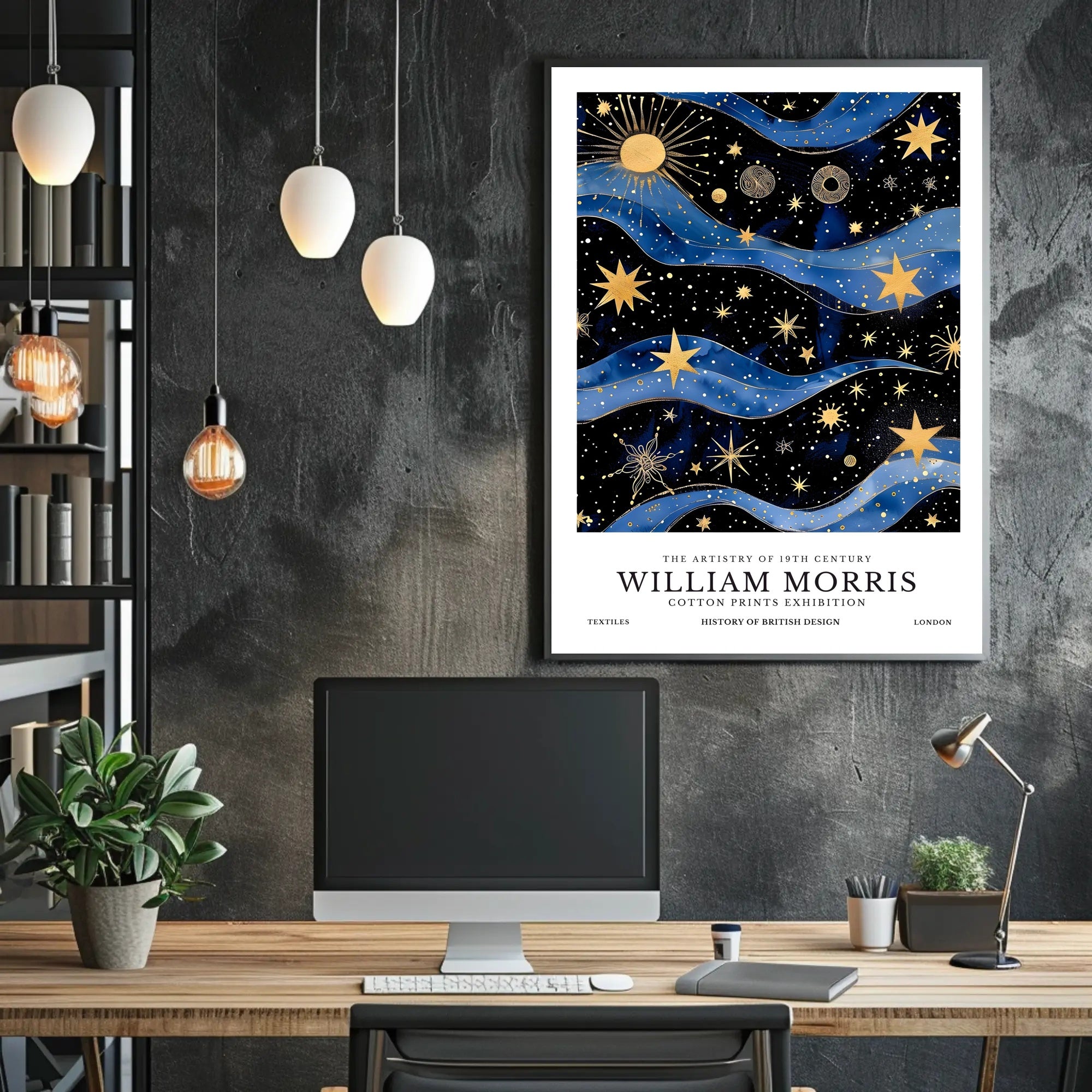 William Morris Cotton Prints Exhibition Poster