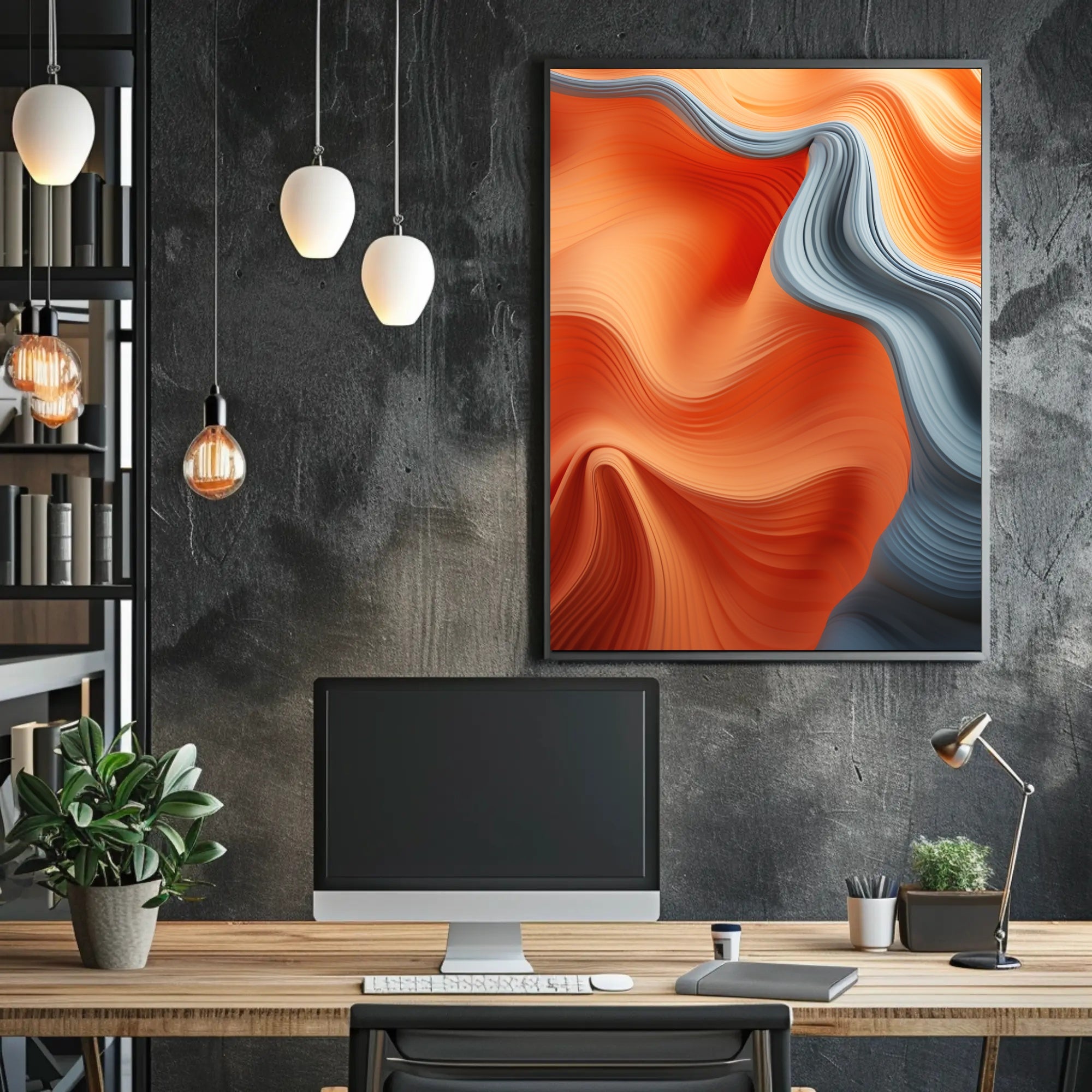 Vibrant Flowing Abstract Design: Artistic Poster