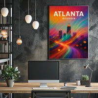Atlanta, Georgia Vibrant Cityscape Poster