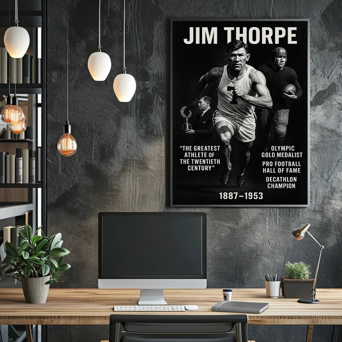 Jim Thorpe Celebrating a Legendary Athlete Jim Thorpe Poster