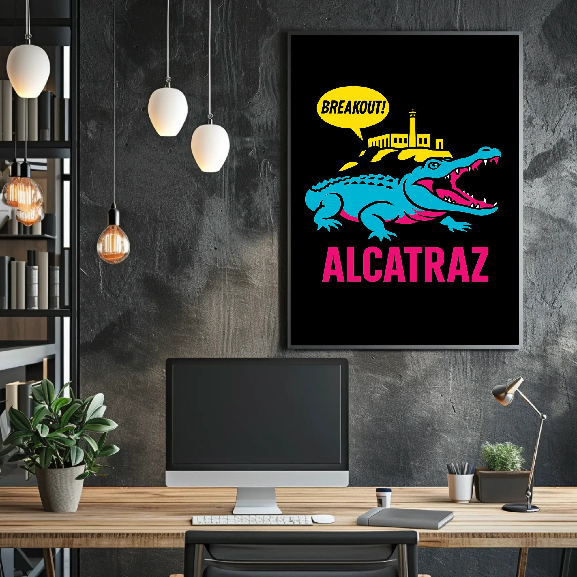 Breakout from Alcatraz Poster PosterGoat