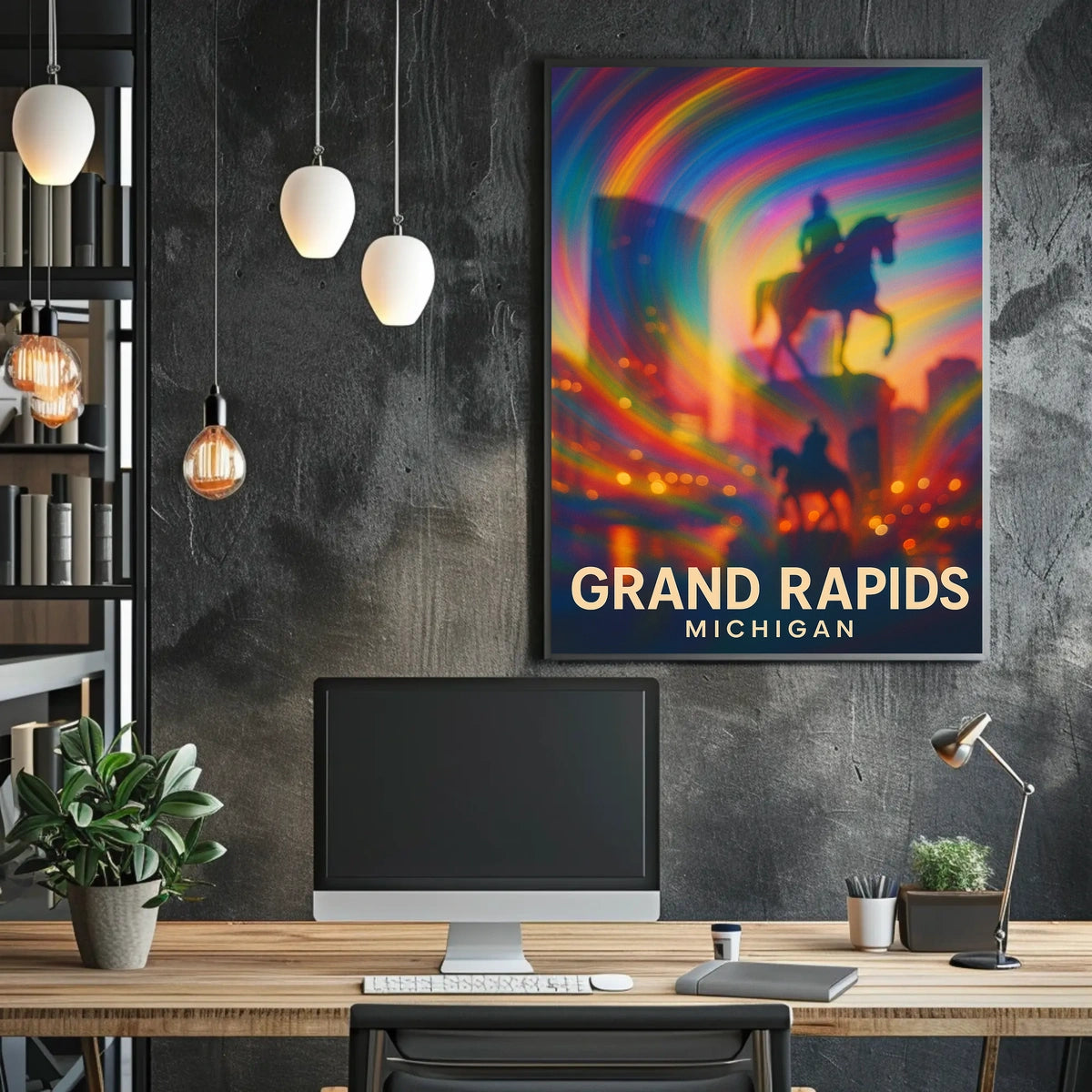 Grand Rapids Michigan Scenic Travel Photography Poster