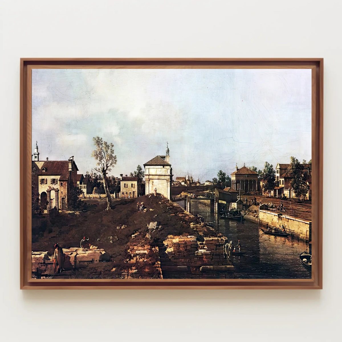 Italian Canal Scene: Nostalgic 18th Century Urban or Cityscape Poster