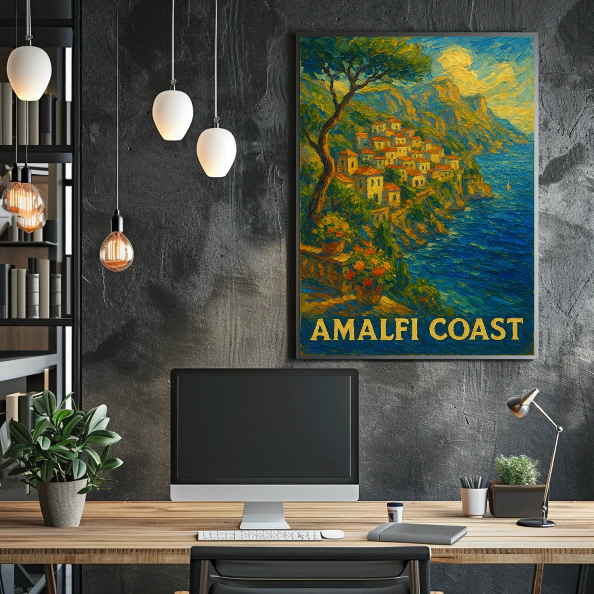 Amalfi Coast Scenic Beauty Poster Wall Art For Living Room