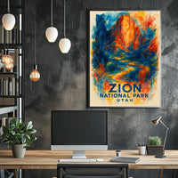 Zion National Park Utah Scenic Poster